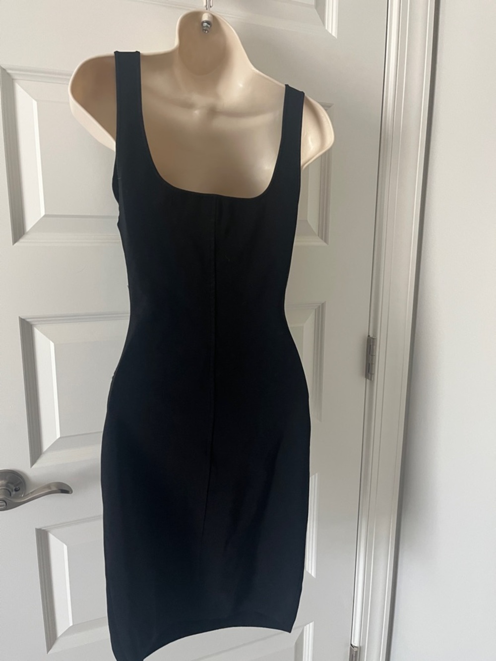 Zara Black Mini Dress with Square Neck - Picture 9 of 11